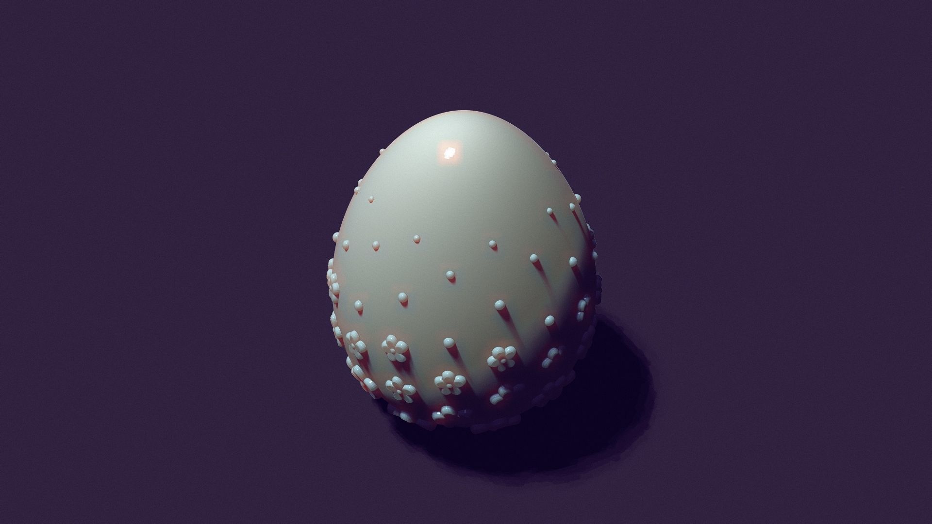 Easter egg mold with mandala 3D print model_3