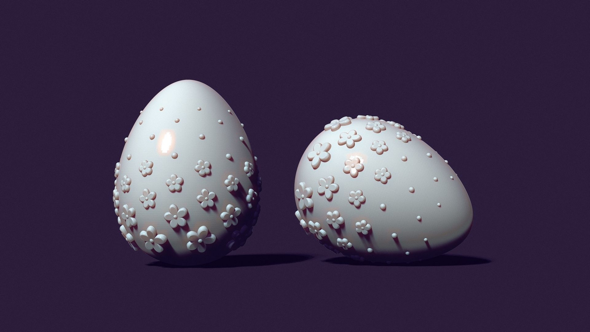 Easter egg mold with mandala 3D print model_6