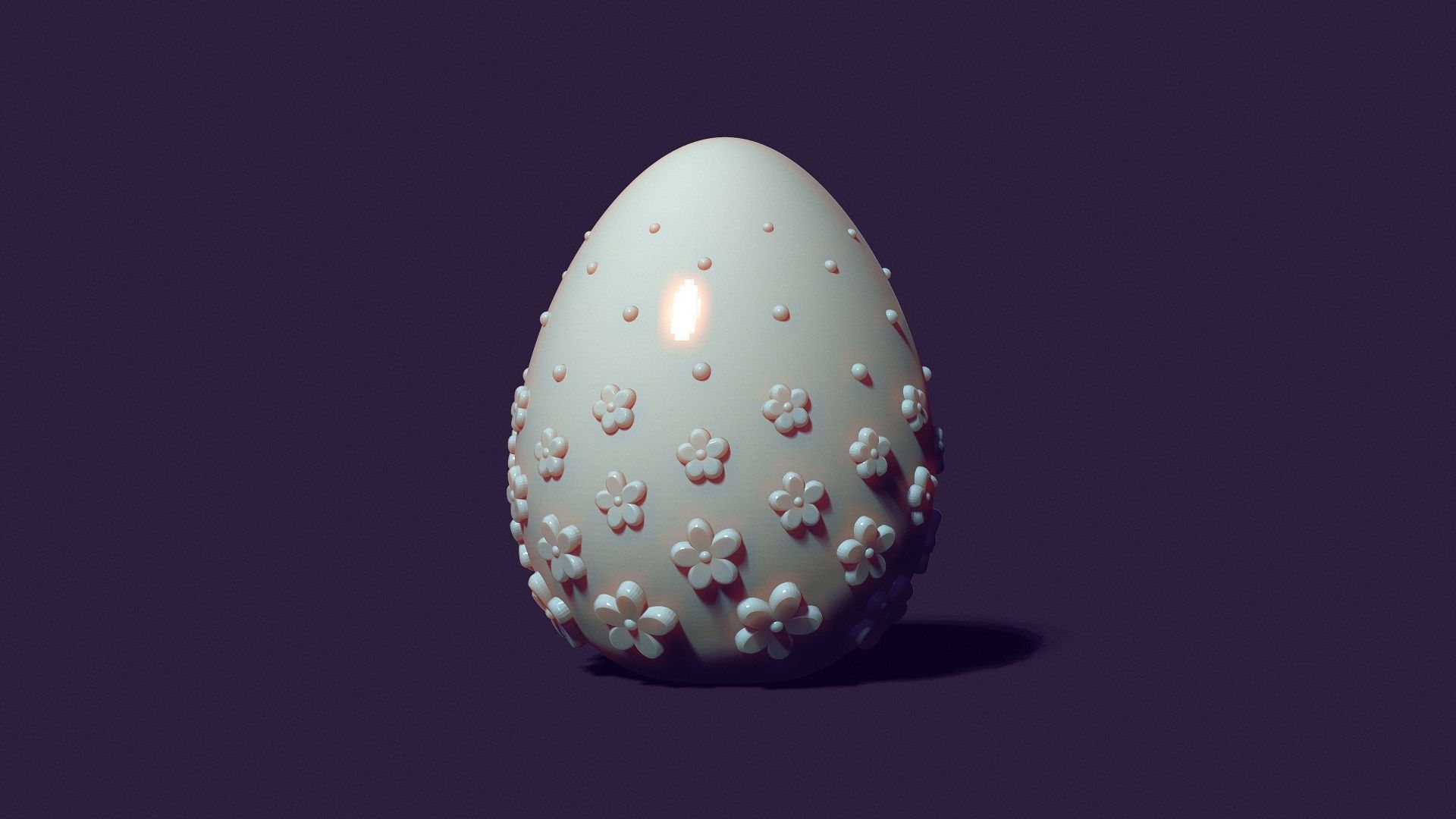 Easter egg mold with mandala 3D print model_2