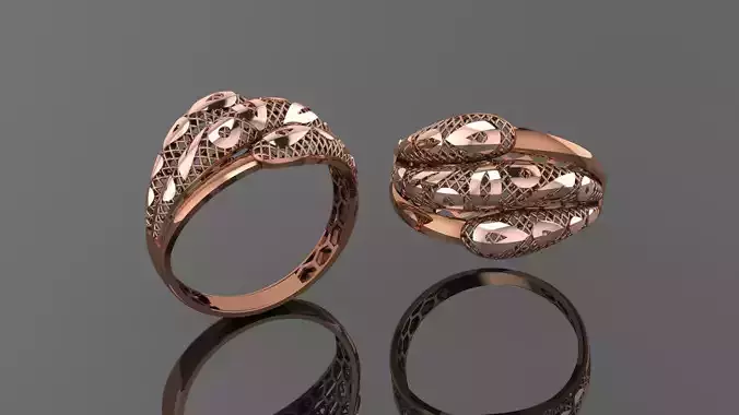 Leaves Wire Mesh Ultra vision Plain Gold Ring