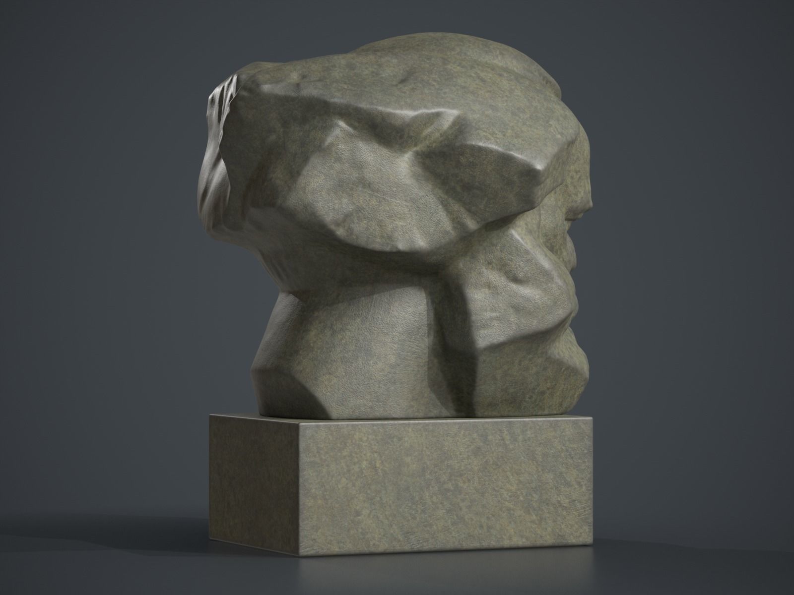 Karl Marx Monument - Lev Kerbel Sculpture 3D print model_10
