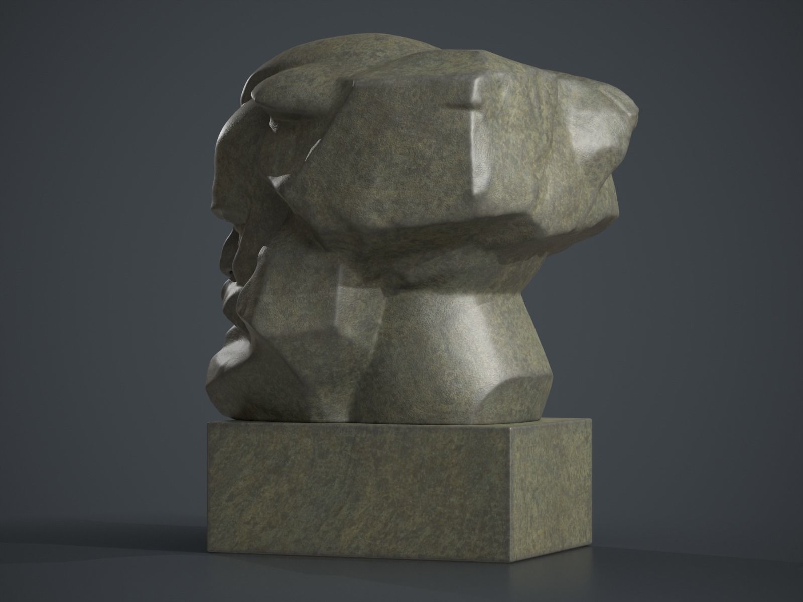Karl Marx Monument - Lev Kerbel Sculpture 3D print model_2
