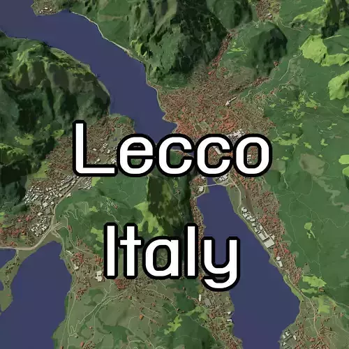 Lecco Italy - city and urban 3D model