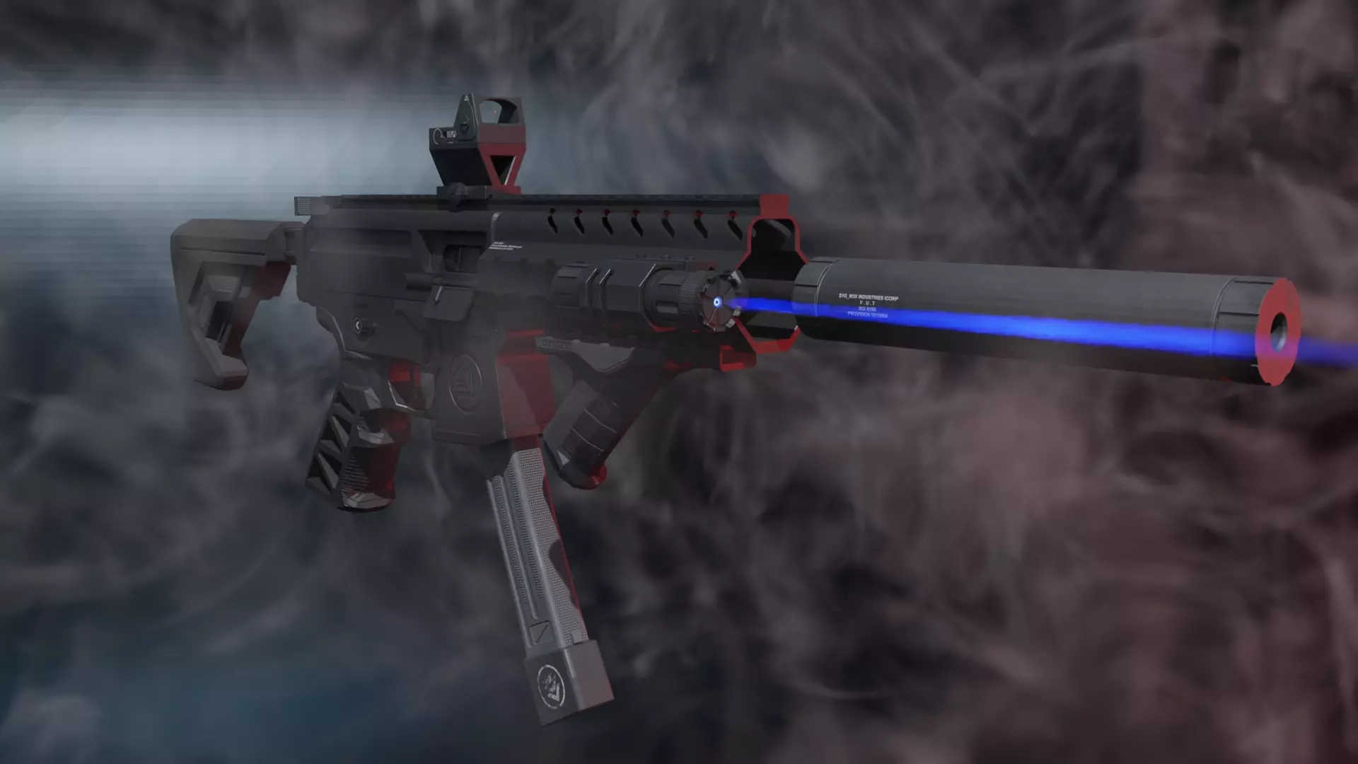 SIG MPX Low-poly 3D model