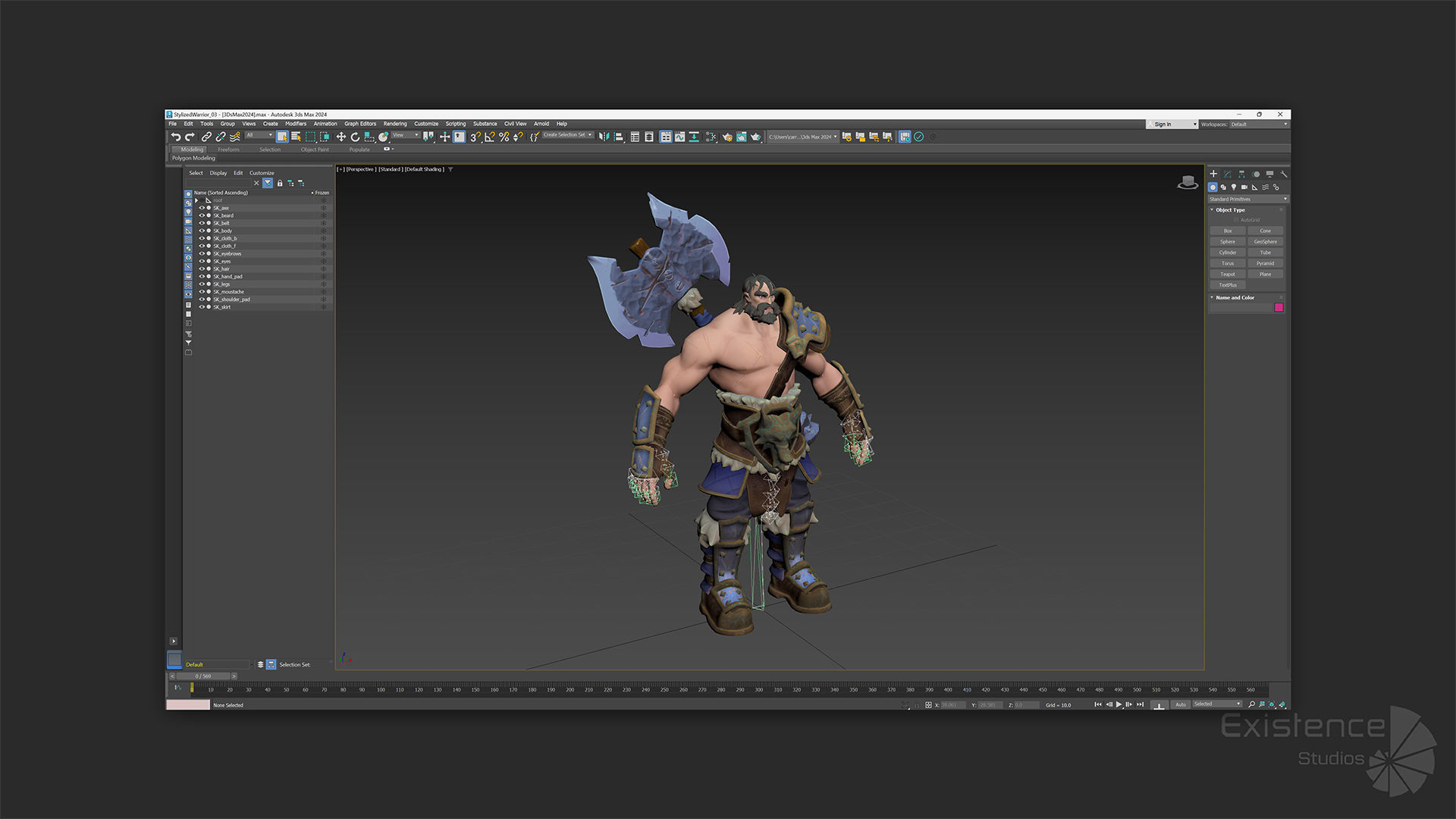 Stylized Warrior Pack 2 - Hero Fantasy Characters Medieval - 50 Low-poly 3D model_20