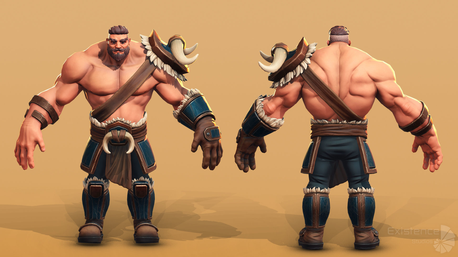 Stylized Warrior Pack 2 - Hero Fantasy Characters Medieval - 50 Low-poly 3D model_11