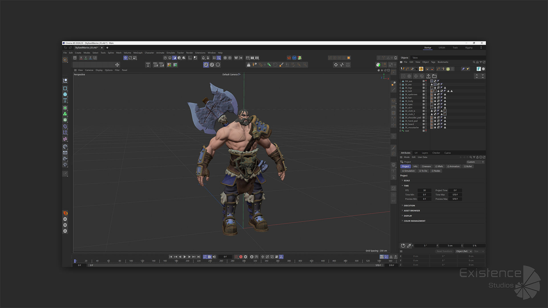 Stylized Warrior Pack 2 - Hero Fantasy Characters Medieval - 50 Low-poly 3D model_18