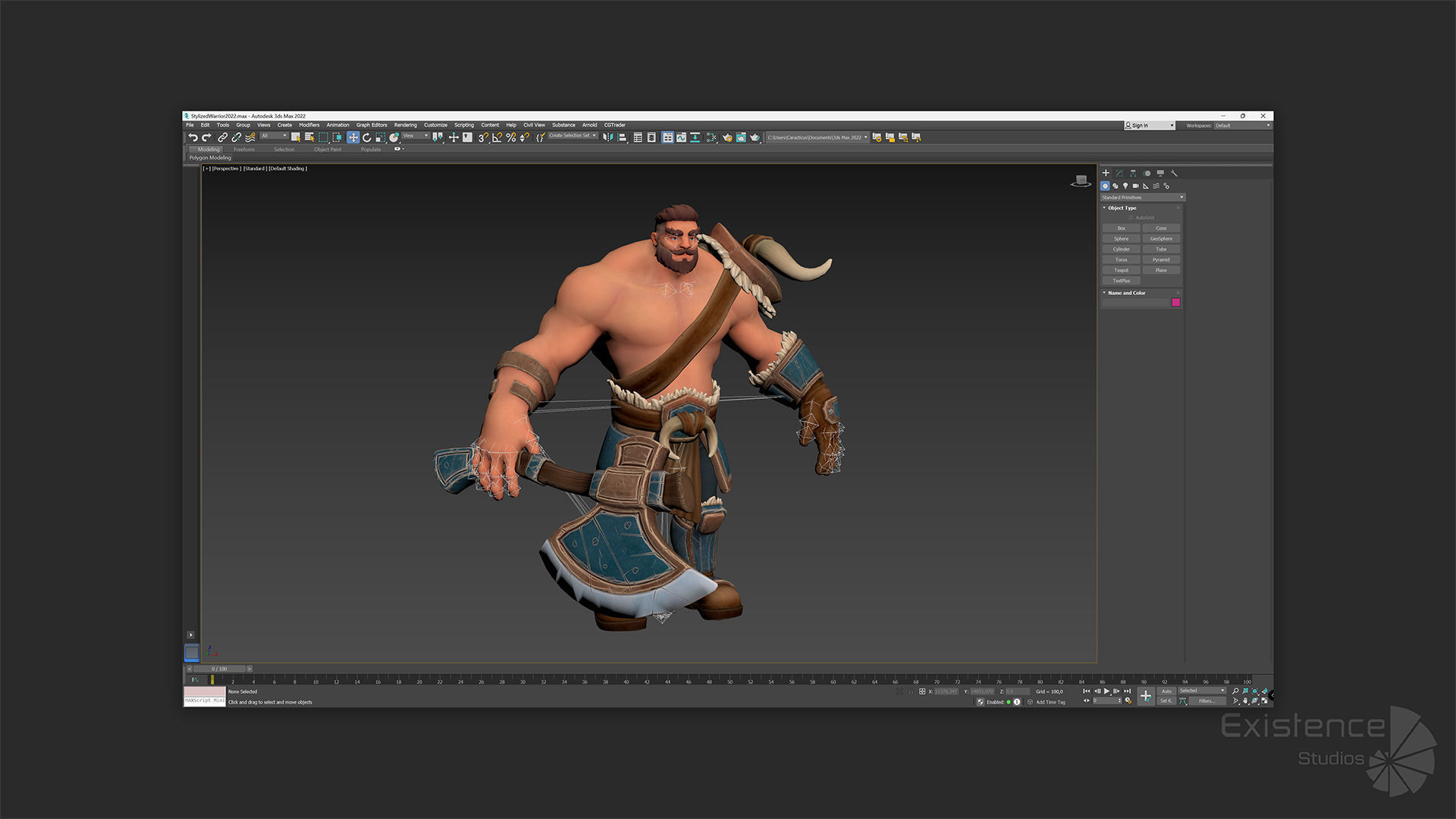Stylized Warrior Pack 2 - Hero Fantasy Characters Medieval - 50 Low-poly 3D model_23