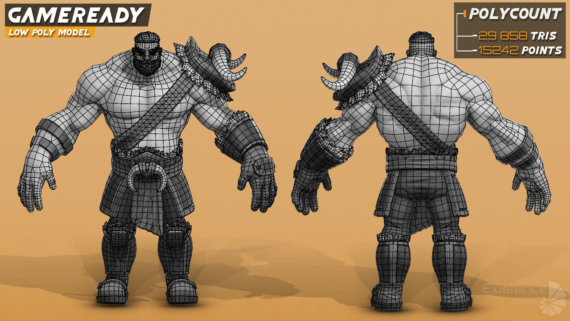 Stylized Warrior Pack 2 - Hero Fantasy Characters Medieval - 50 Low-poly 3D model_12