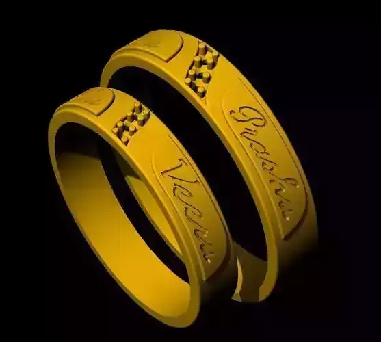couple band ring 3dm file