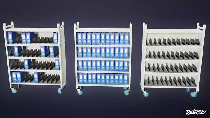 HOSPITAL - Chart Rack 01 - LOW POLY