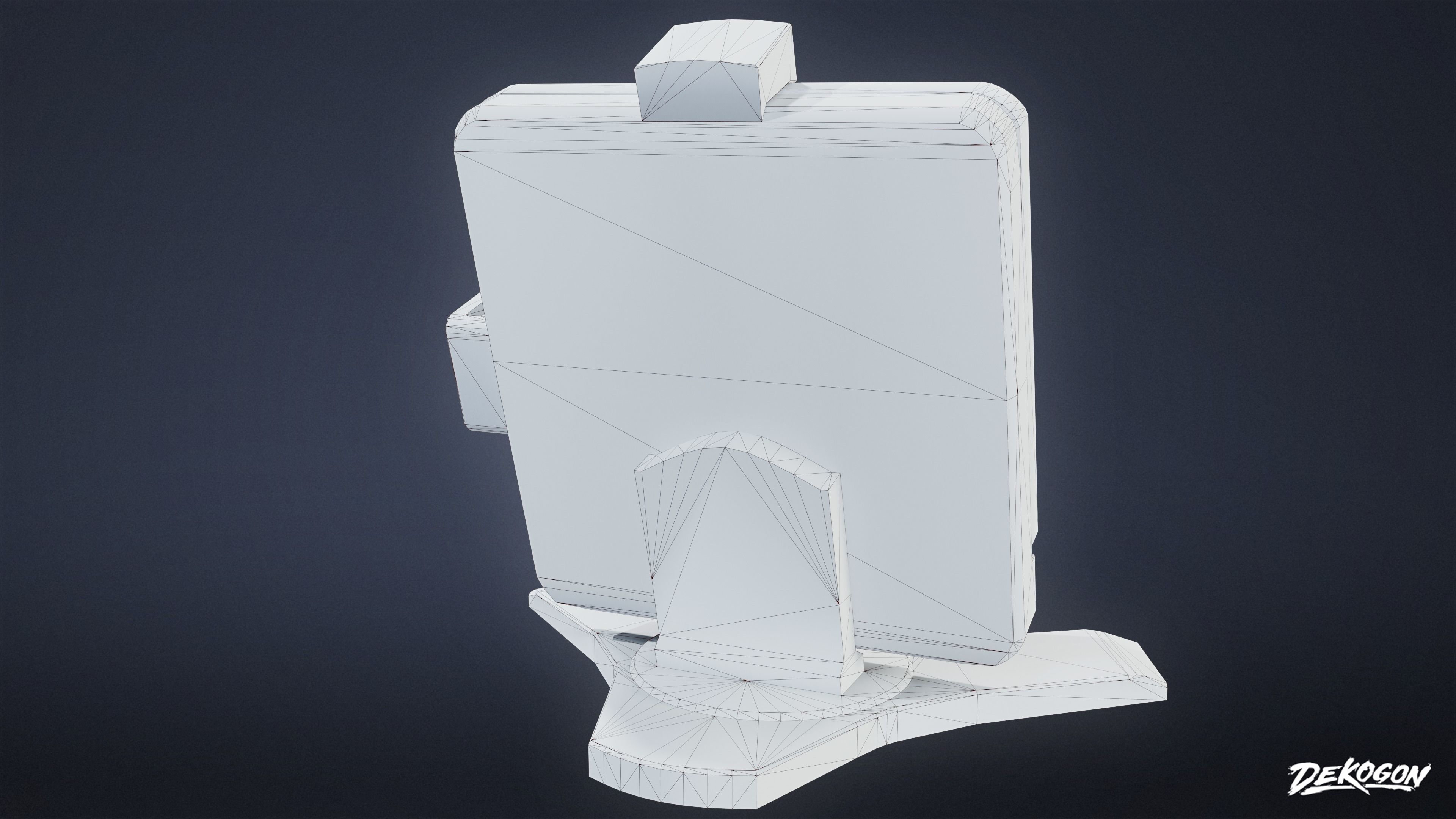 HOSPITAL - Computer 01 - LOW POLY Low-poly 3D model_9