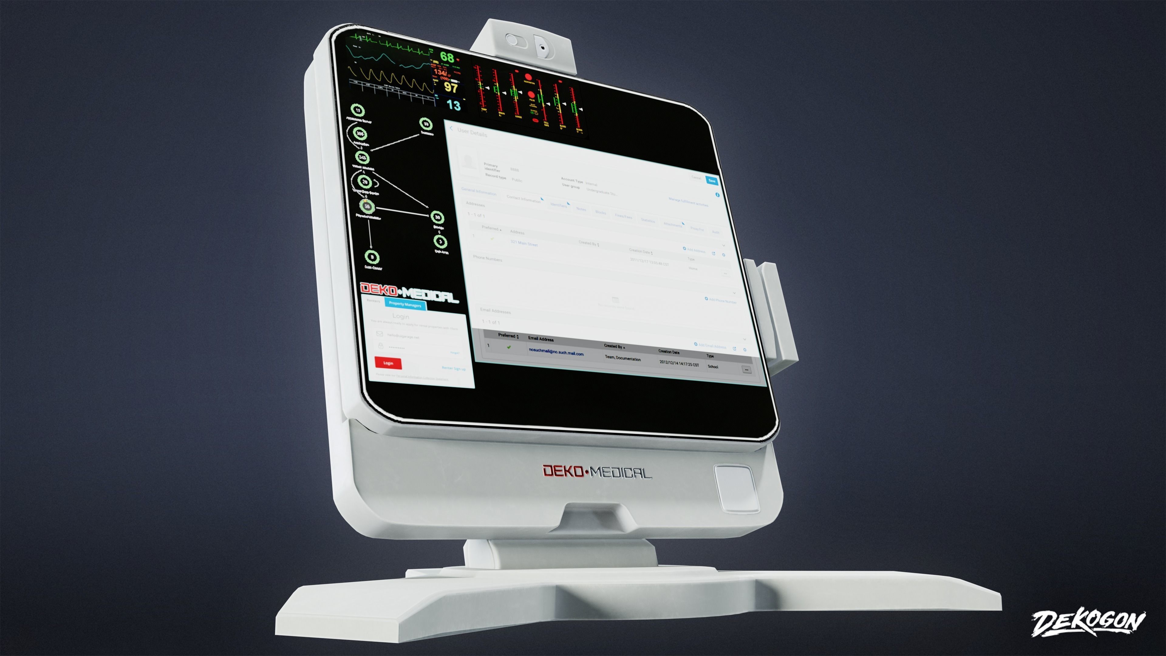 HOSPITAL - Computer 01 - LOW POLY Low-poly 3D model_5