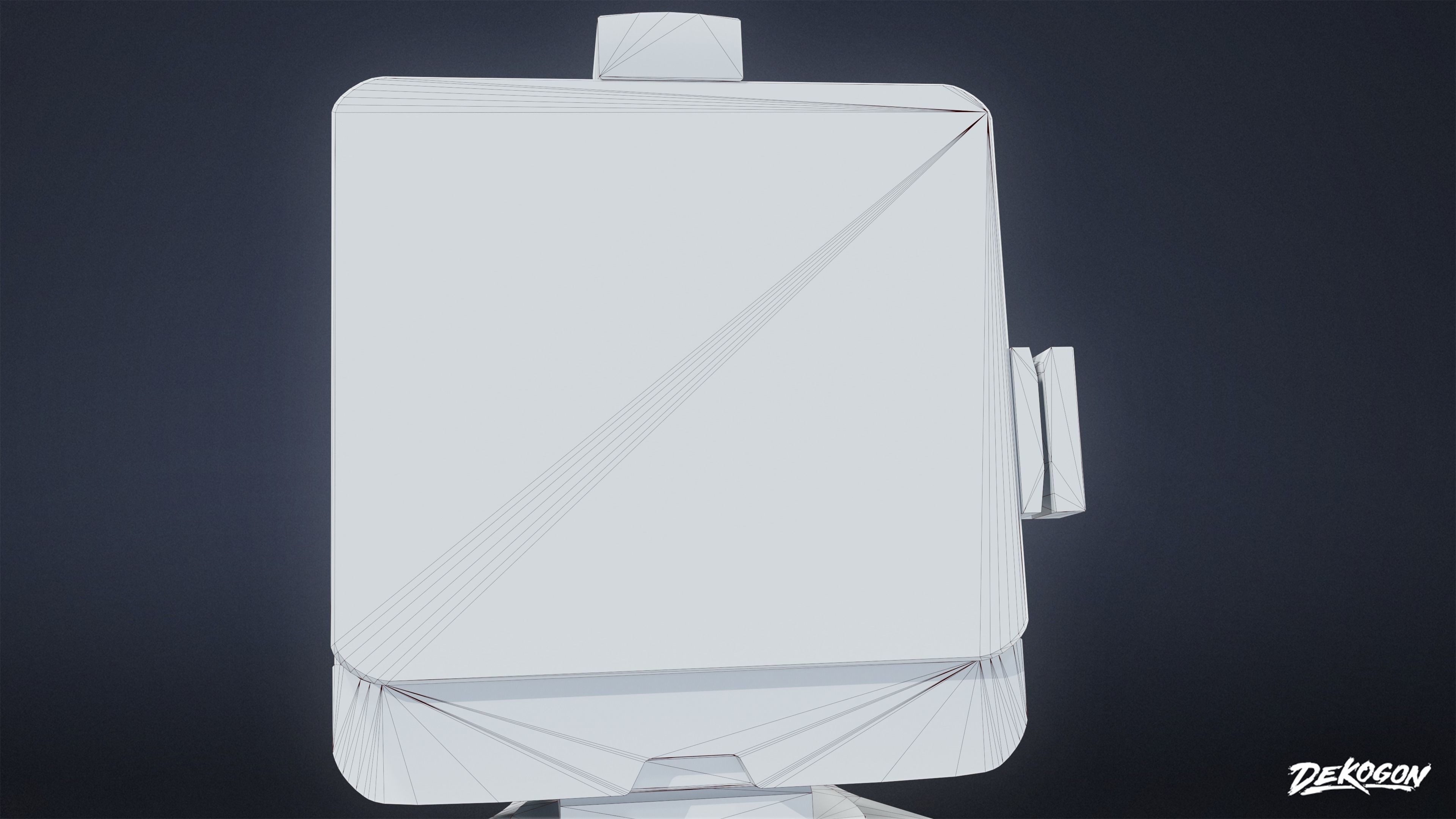 HOSPITAL - Computer 01 - LOW POLY Low-poly 3D model_7