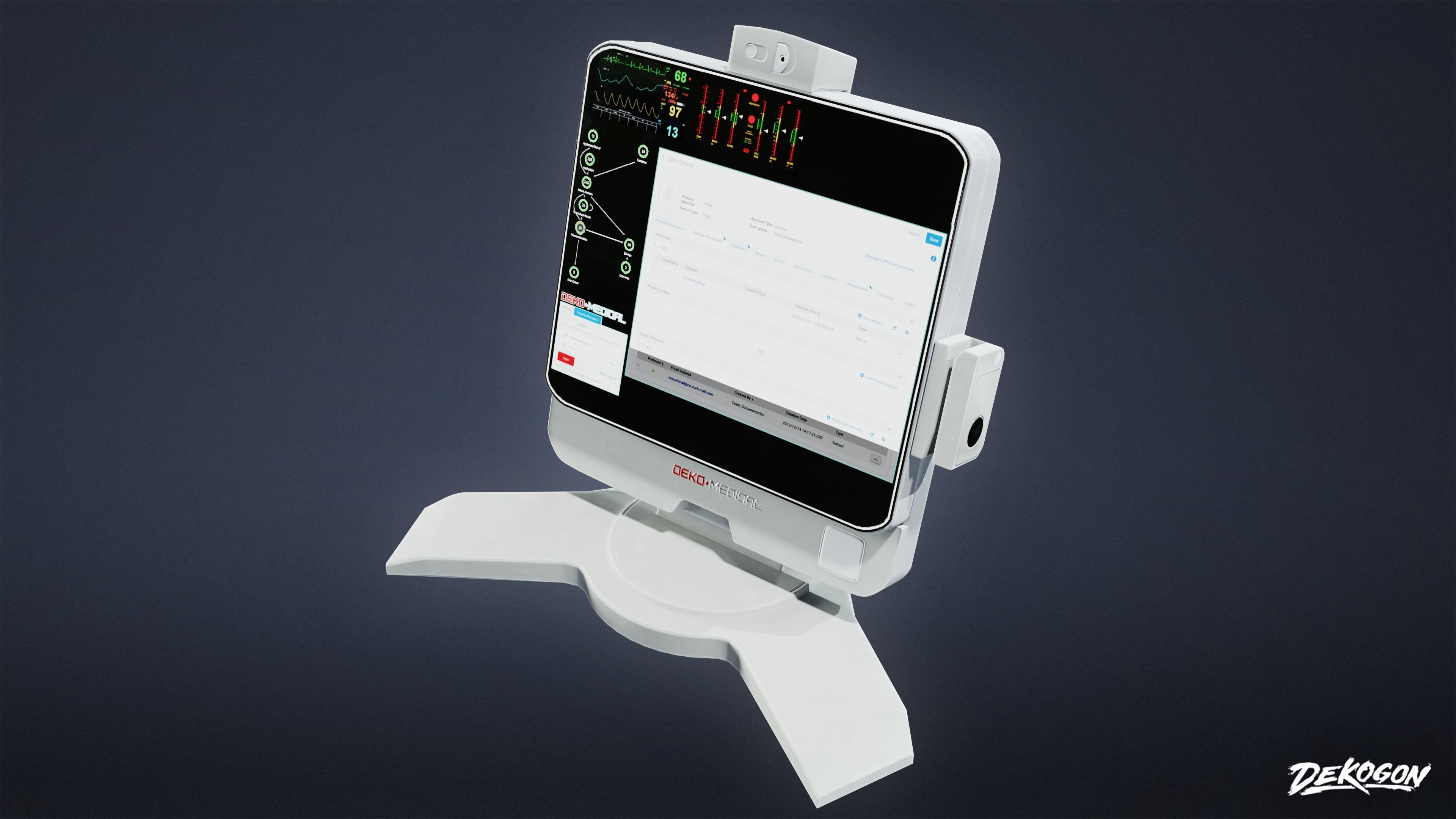 HOSPITAL - Computer 01 - LOW POLY Low-poly 3D model_4