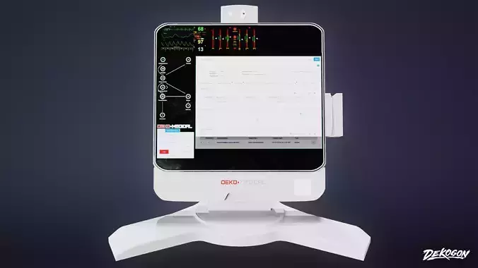 HOSPITAL - Computer 01 - LOW POLY