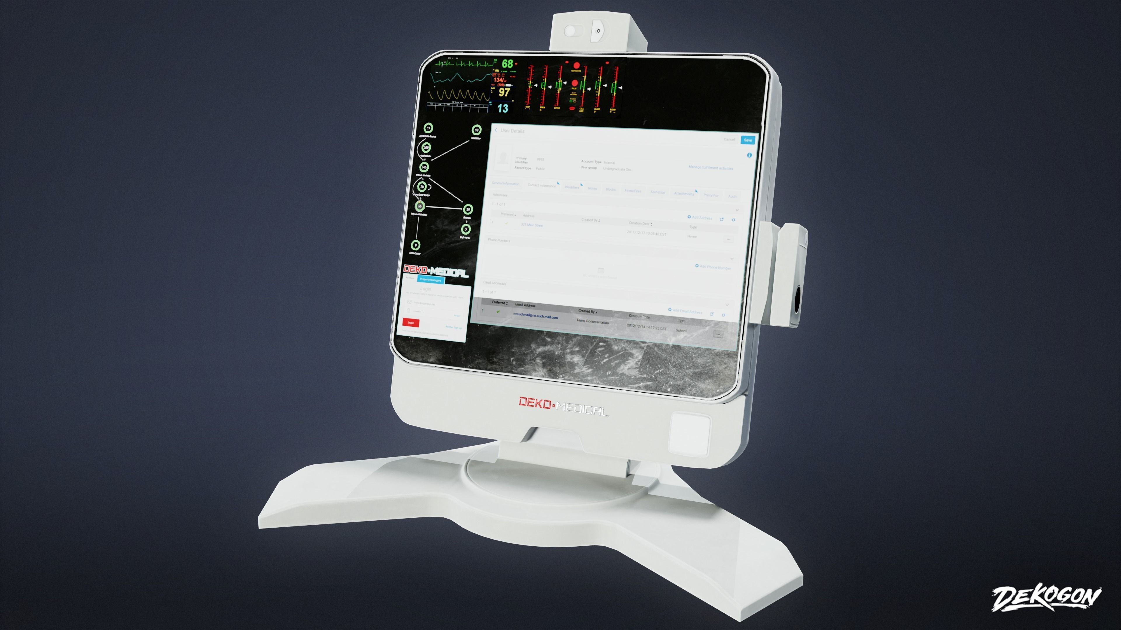 HOSPITAL - Computer 01 - LOW POLY Low-poly 3D model_1