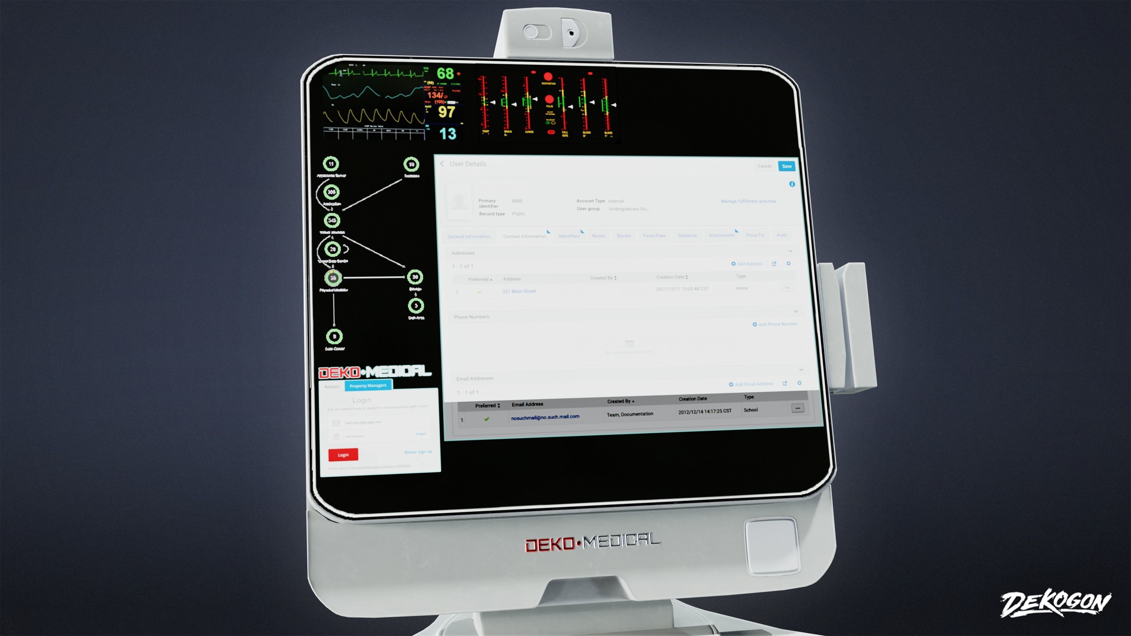 HOSPITAL - Computer 01 - LOW POLY Low-poly 3D model_6