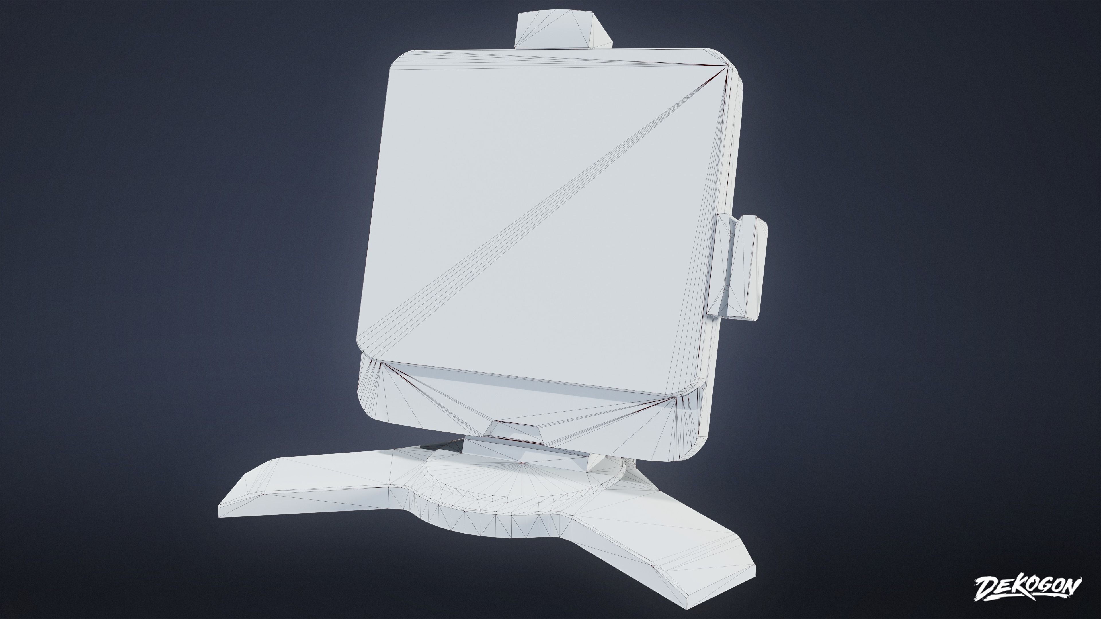 HOSPITAL - Computer 01 - LOW POLY Low-poly 3D model_8