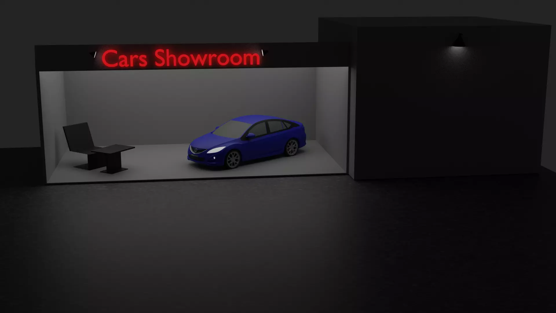 Cars showroom model for game development Free 3D model