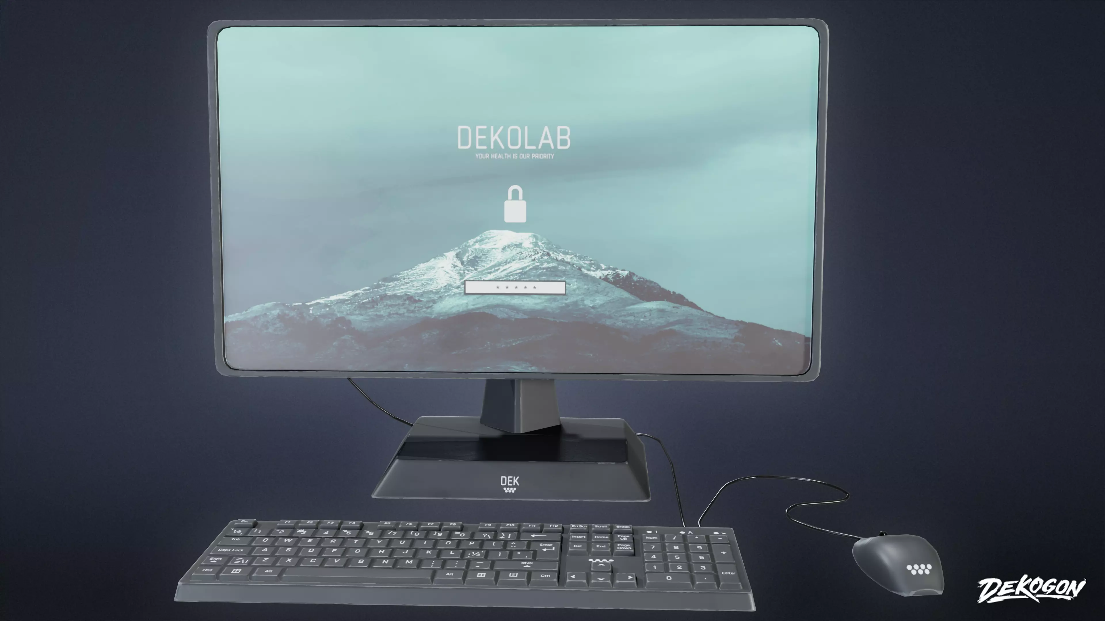 HOSPITAL - Computer 02 - LOW POLY Low-poly 3D model