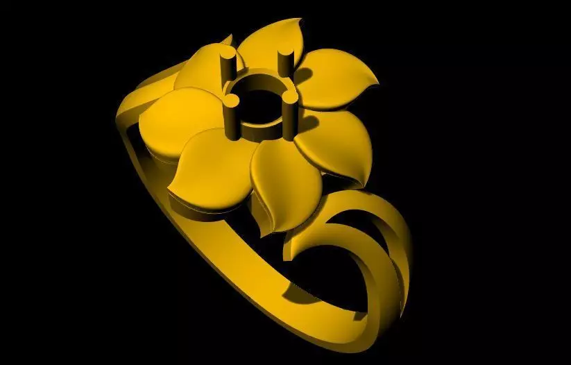 floral ring 3dm file 3D print model