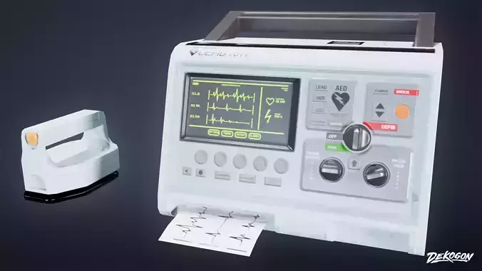 HOSPITAL - Defibrillator 01 - LOW POLY