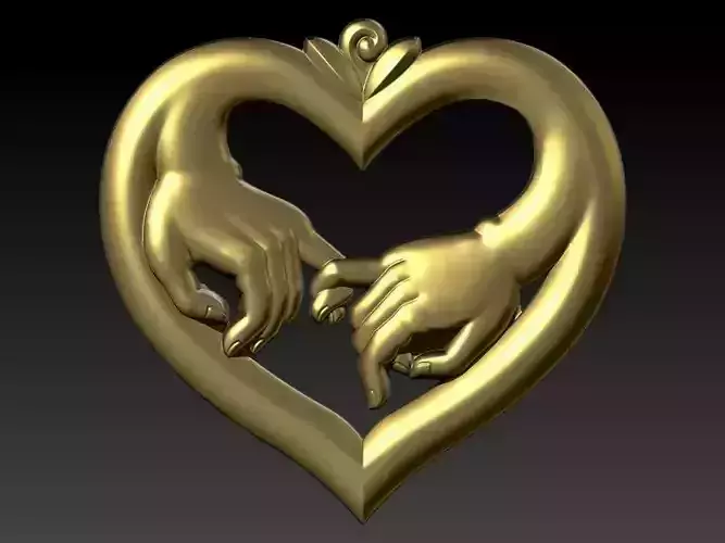 Hand Hands and Fingers Love Heart CNC files Art Wall Relief