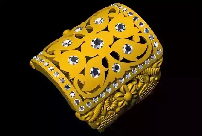 ladies stone ring 3dm file