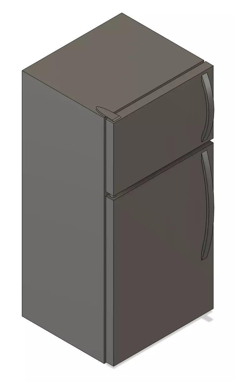Free HO scale fridge Free 3D print model