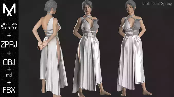 Medieval Outfit Marvelous designer Clo3d OBJ mtl FBX ZPRJ