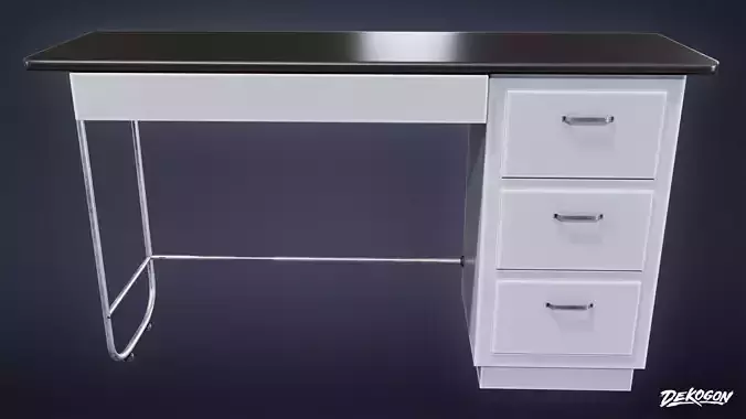 HOSPITAL - Desk 01 - LOW POLY