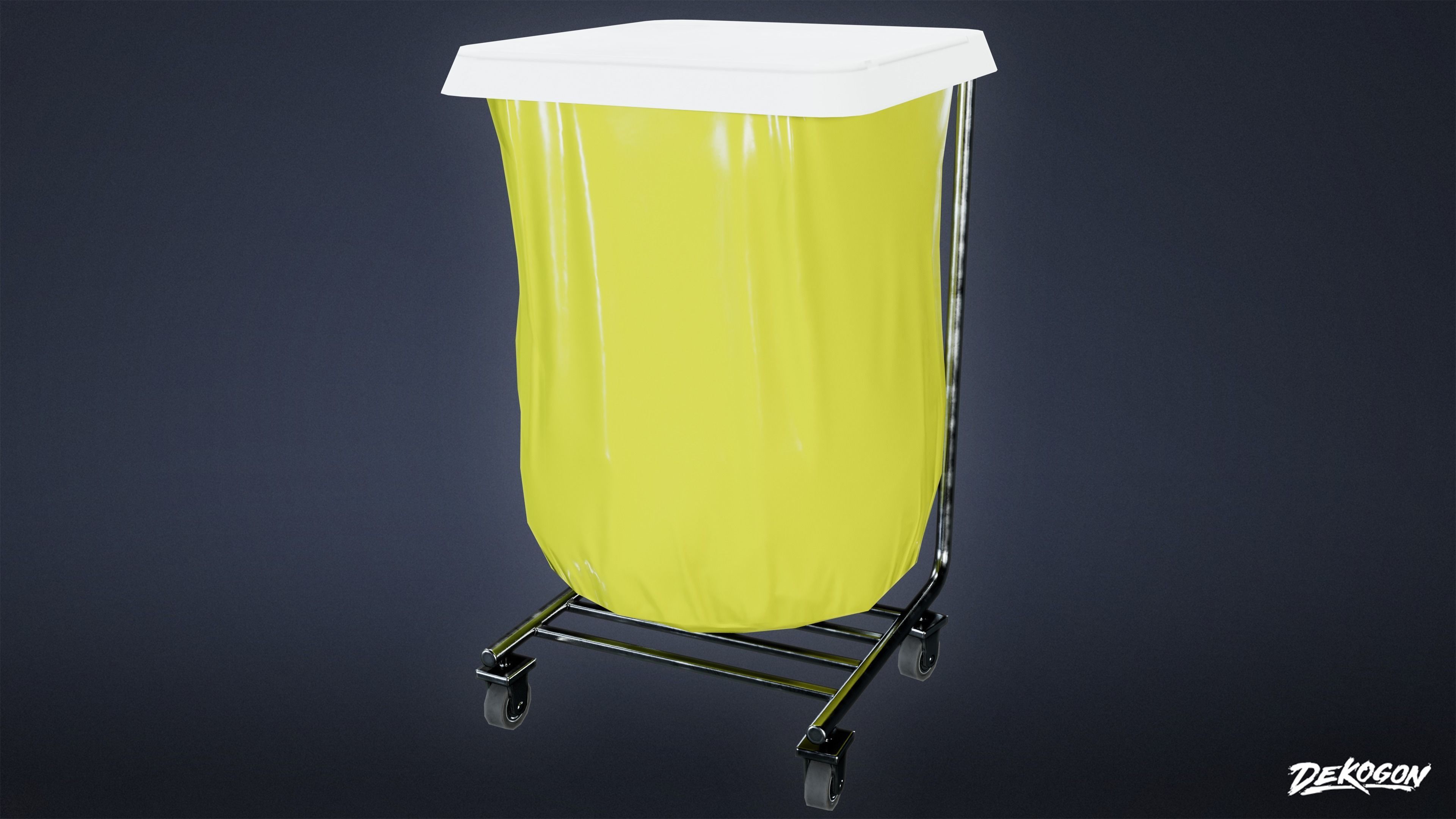 HOSPITAL - Disposal Stand 01 - LOW POLY Low-poly 3D model_5