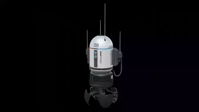 police robot Low-poly 3D model