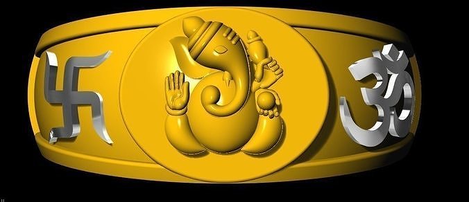 ganesh ring 3dm file  3D print model