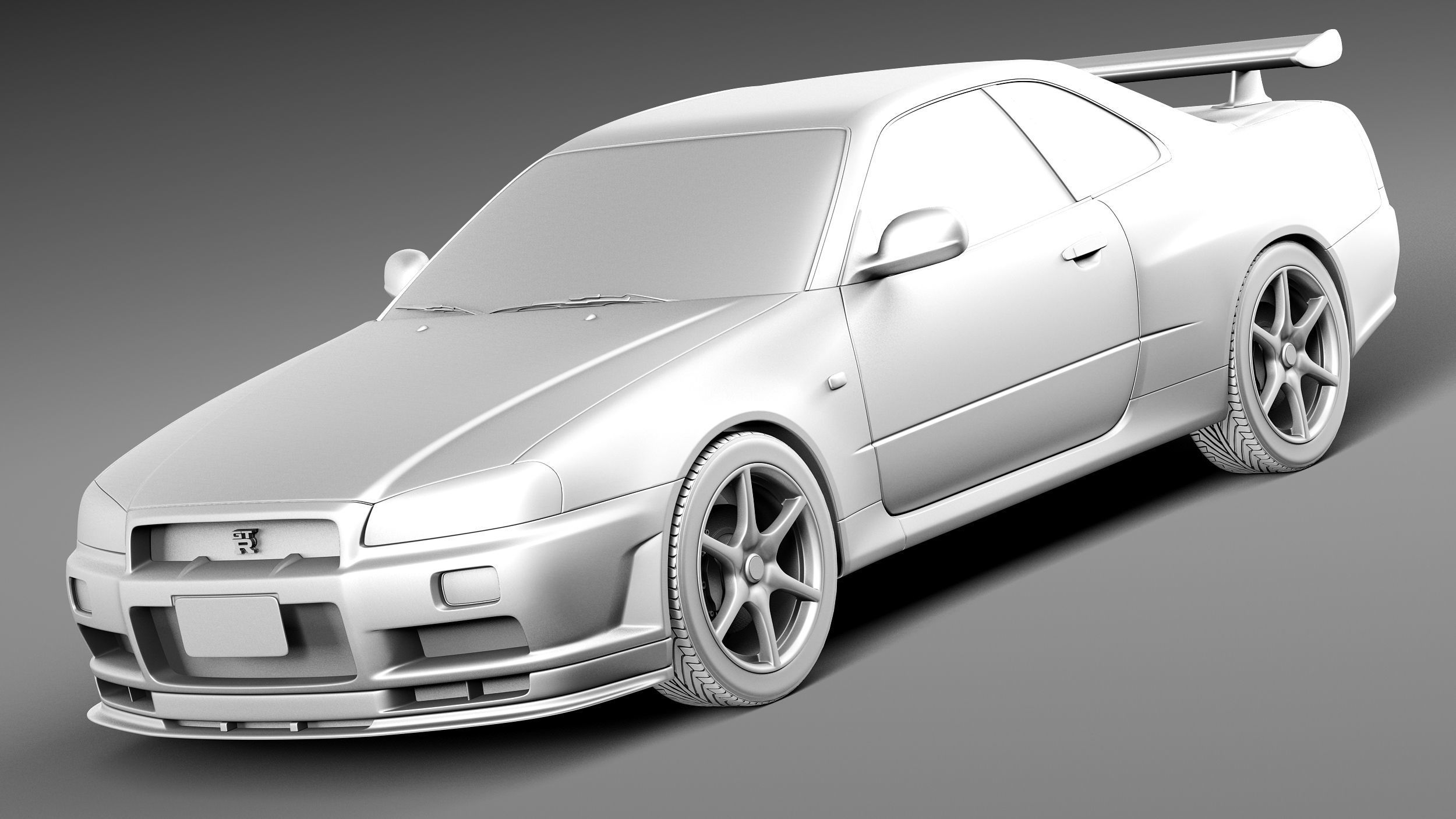 Nissan Skyline R34 GT-R 3D model_8