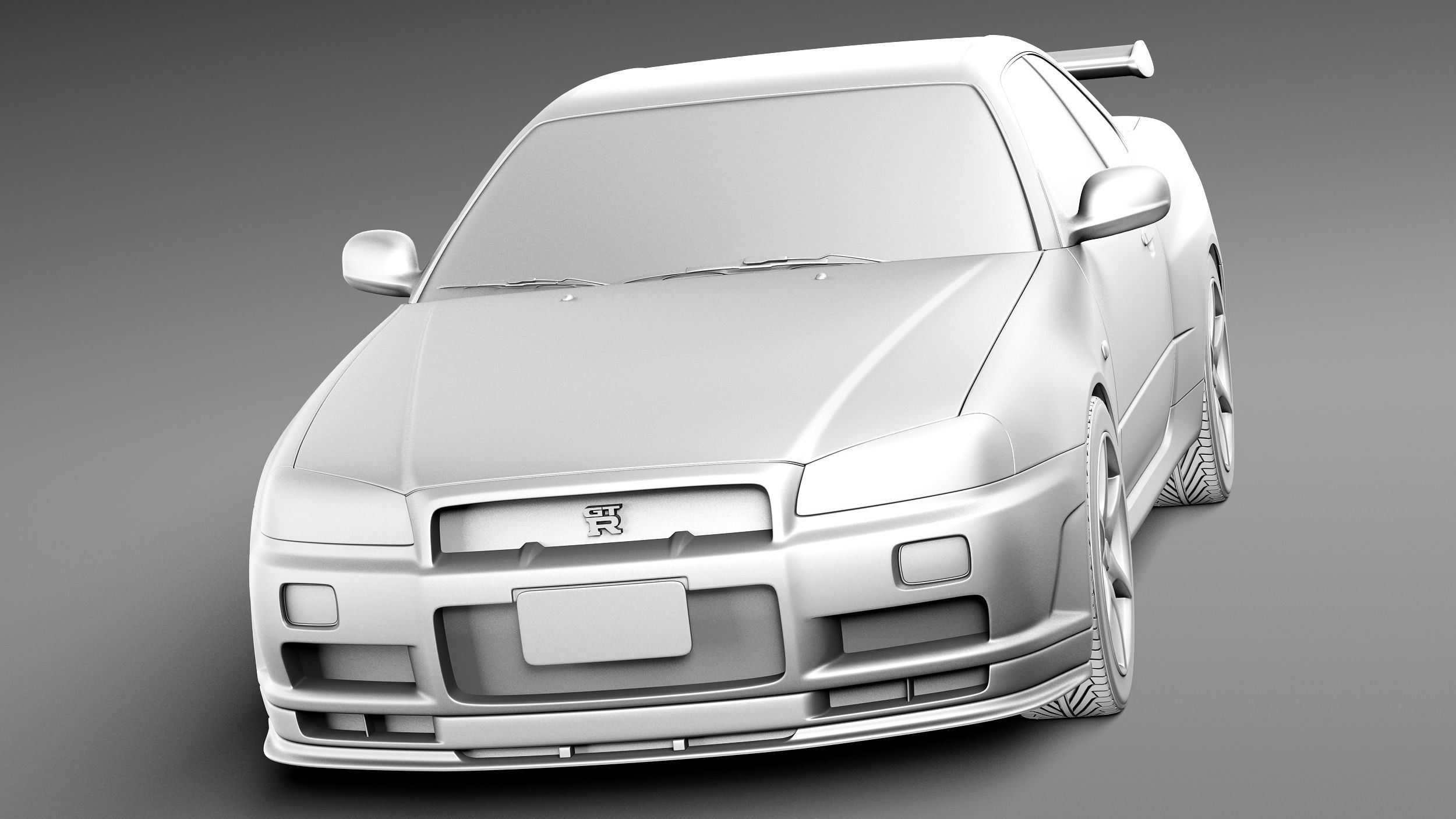 Nissan Skyline R34 GT-R 3D model_9