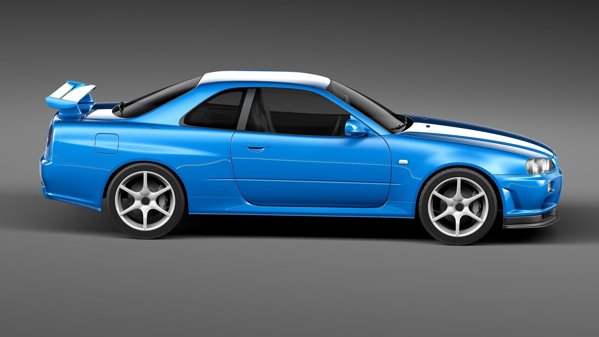 Nissan Skyline R34 GT-R 3D model_6