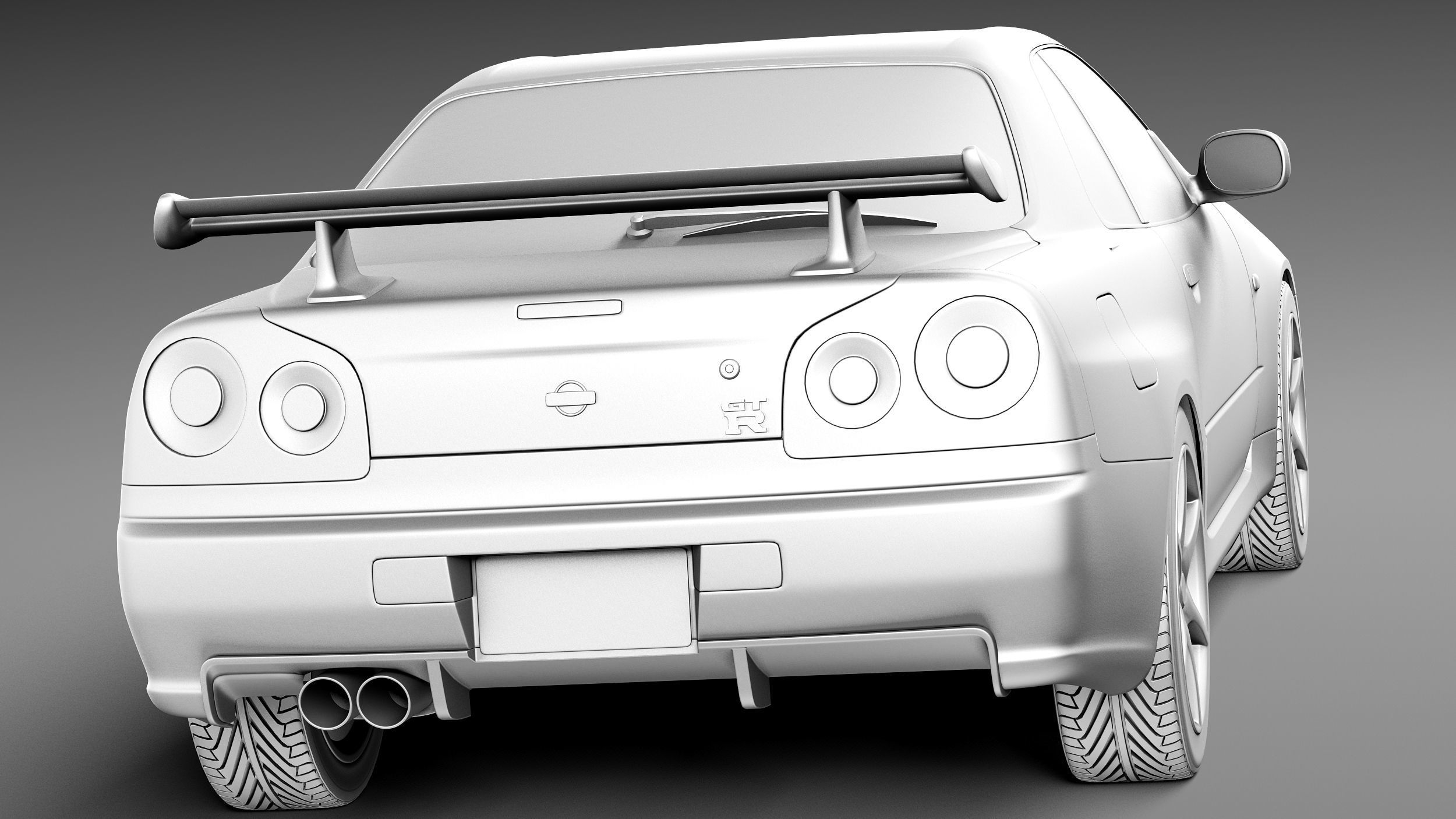 Nissan Skyline R34 GT-R 3D model_13