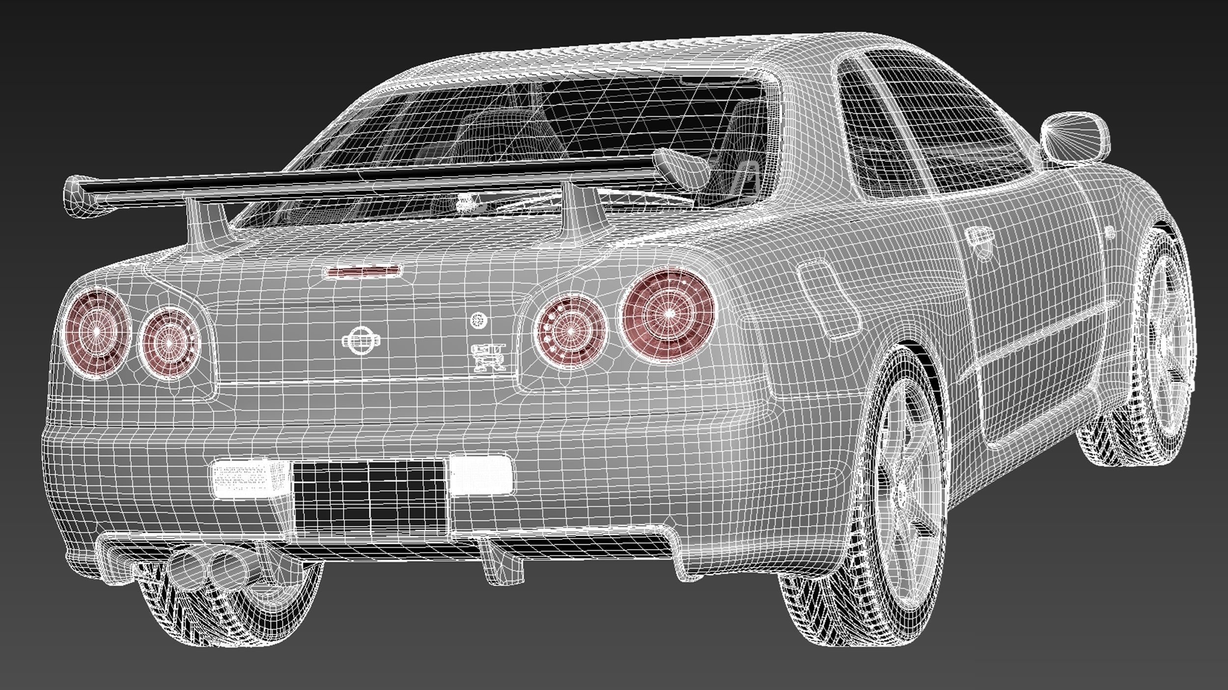 Nissan Skyline R34 GT-R 3D model_17
