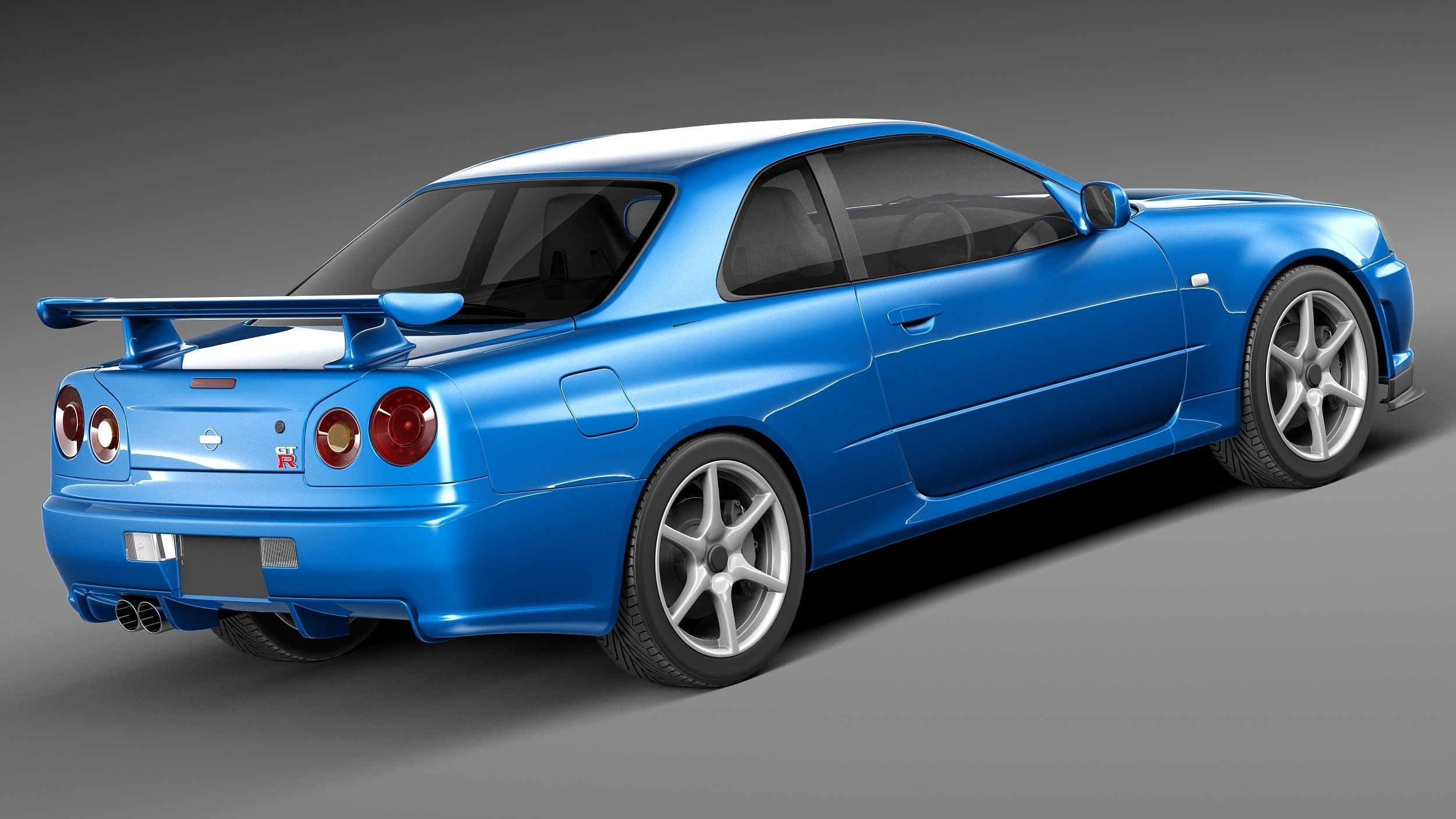 Nissan Skyline R34 GT-R 3D model_4