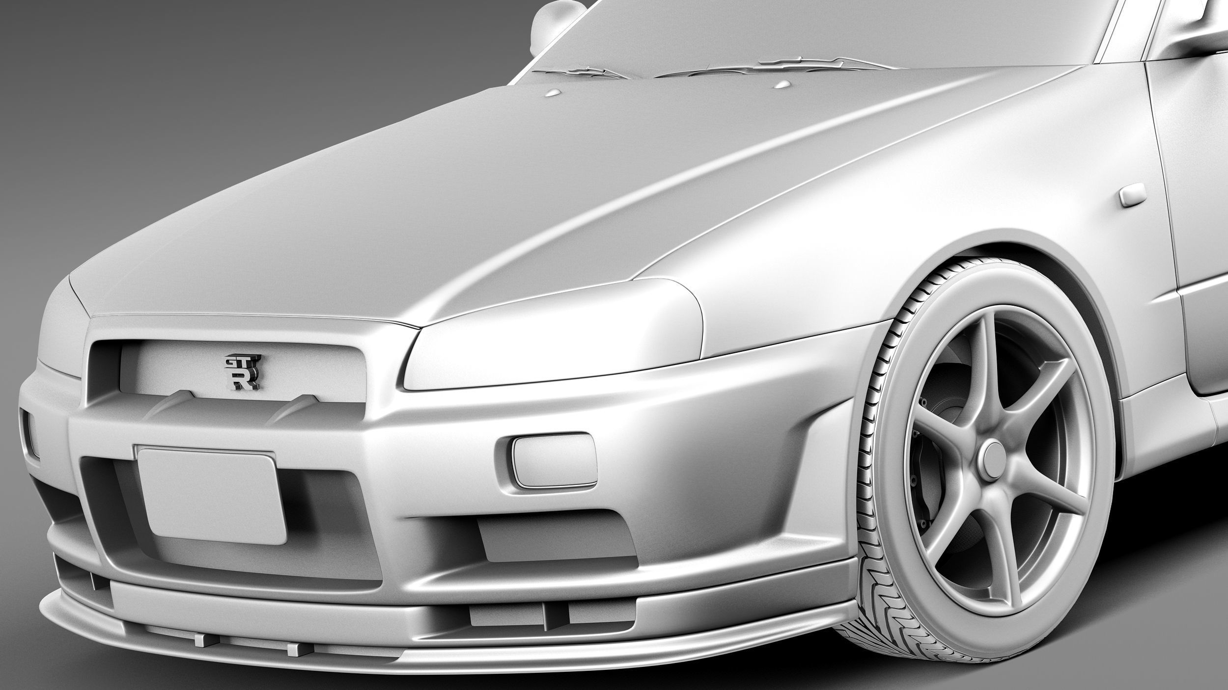 Nissan Skyline R34 GT-R 3D model_10