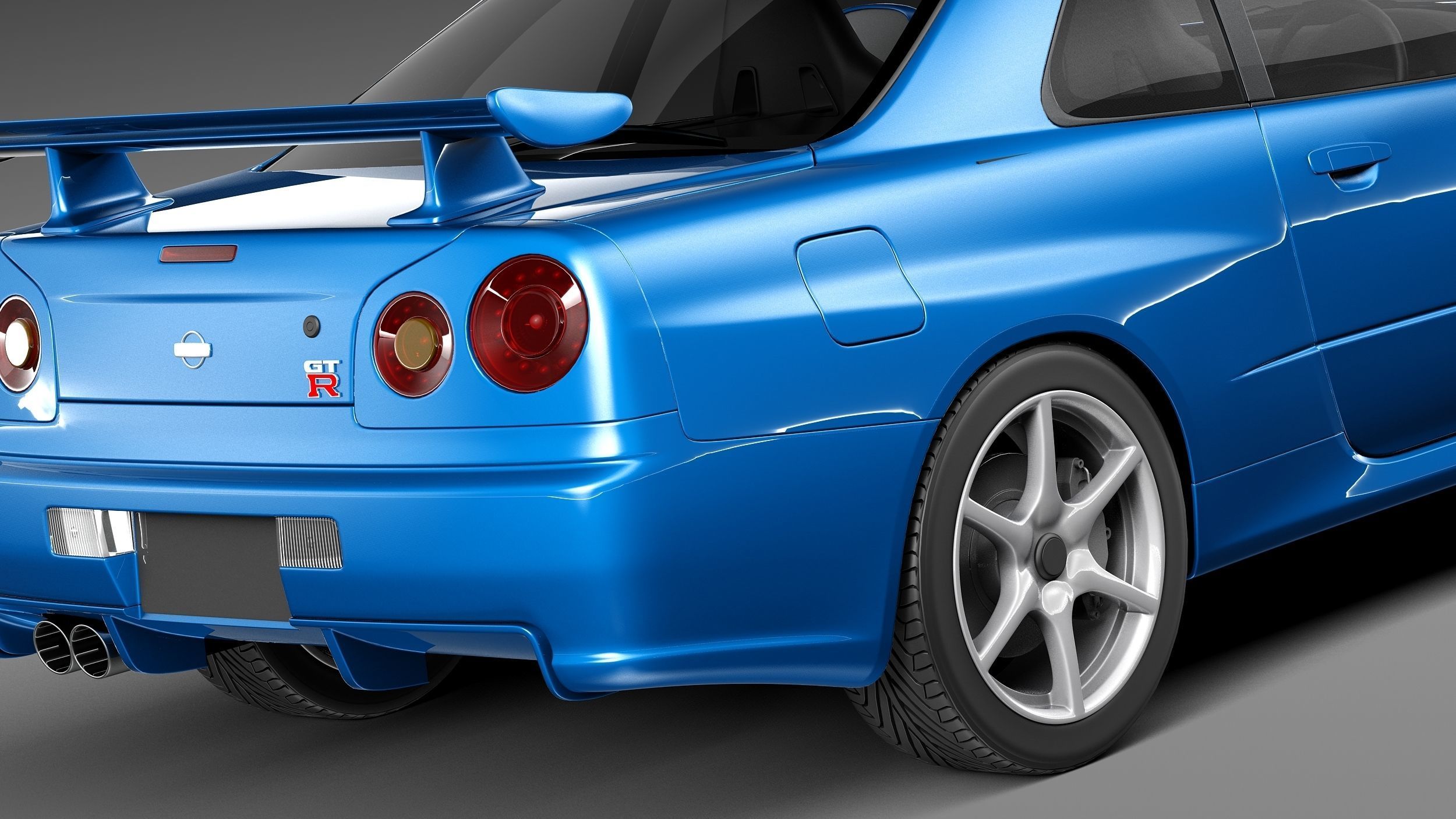 Nissan Skyline R34 GT-R 3D model_3