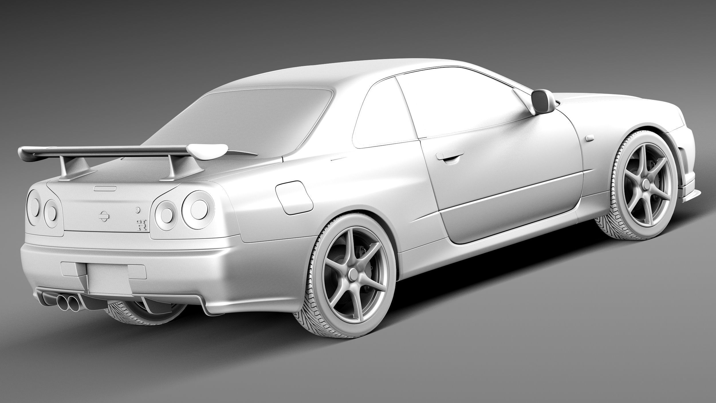 Nissan Skyline R34 GT-R 3D model_12