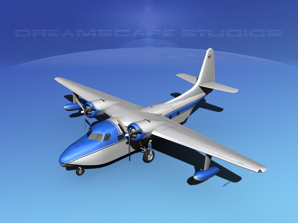 Grumman G-73 Mallard V04 3D model_10