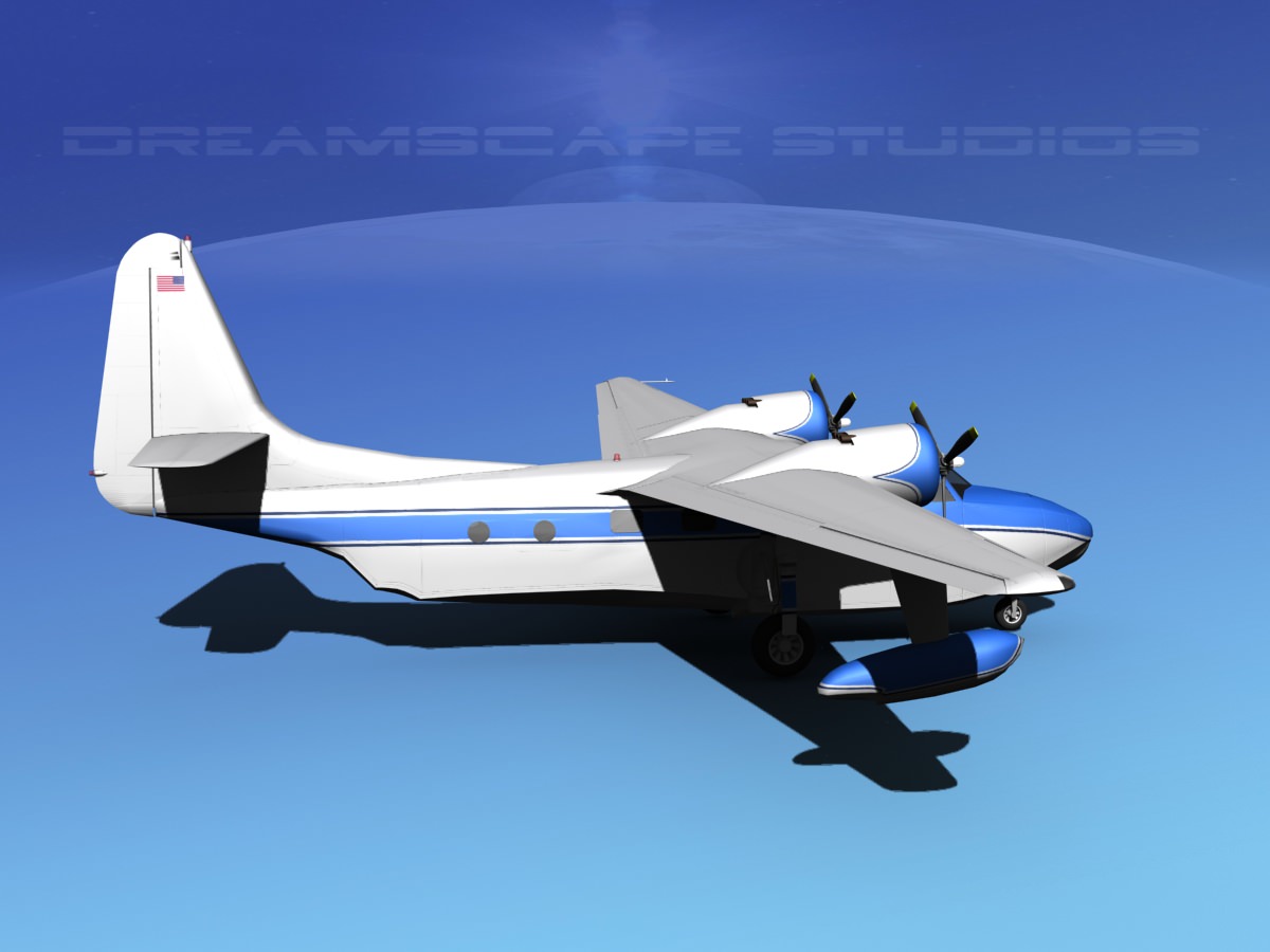 Grumman G-73 Mallard V04 3D model_4