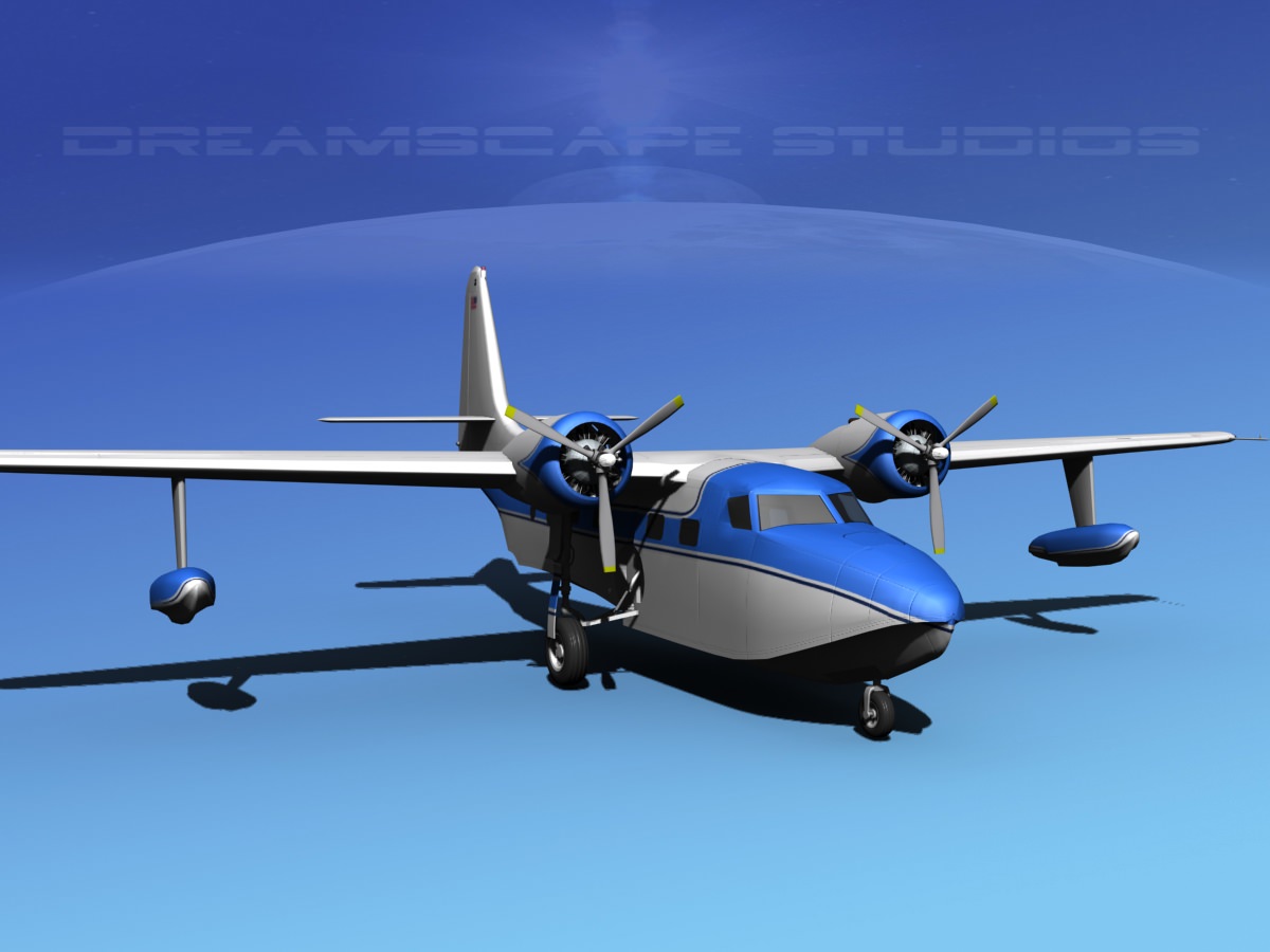 Grumman G-73 Mallard V04 3D model_2