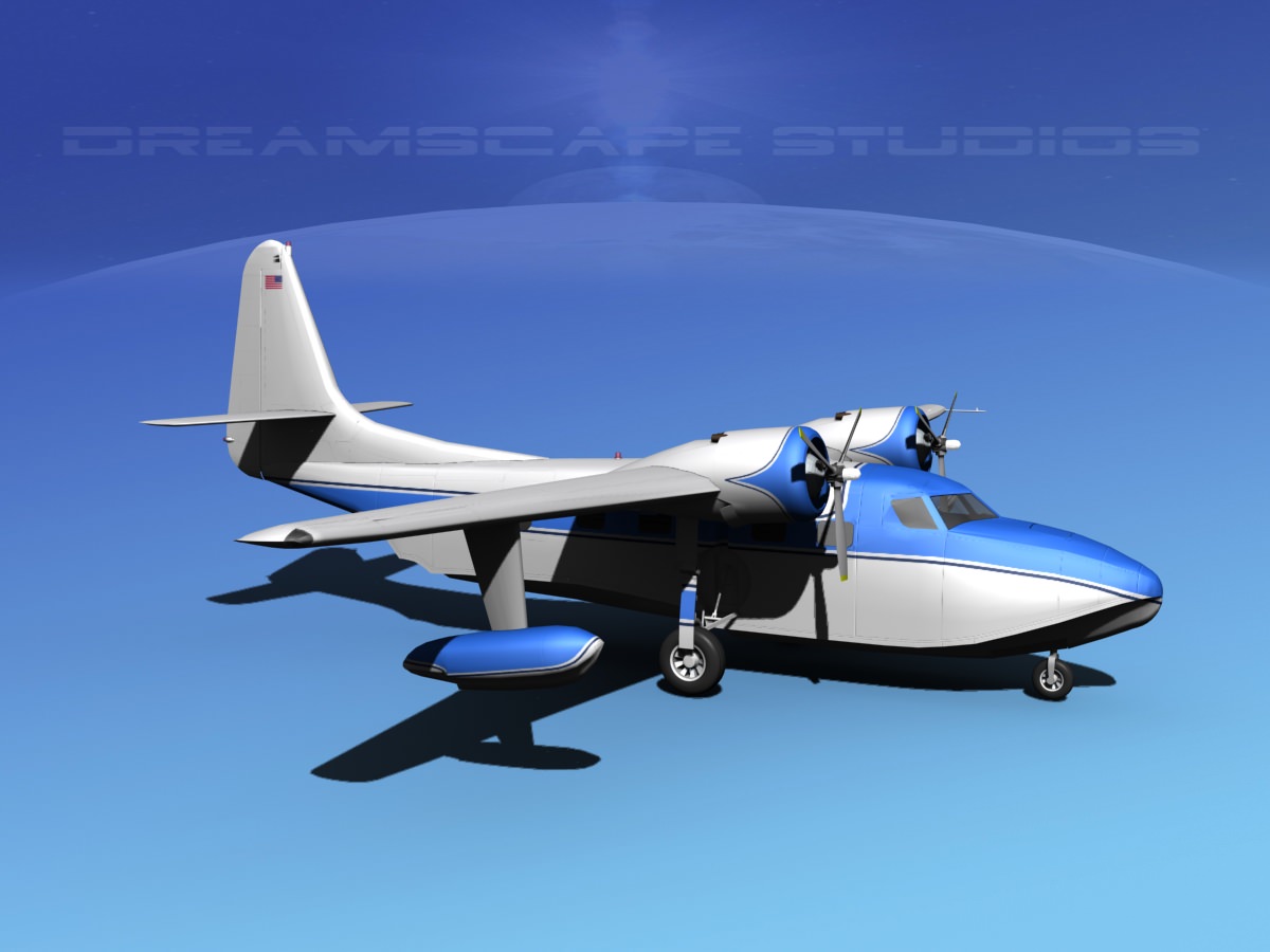 Grumman G-73 Mallard V04 3D model_3