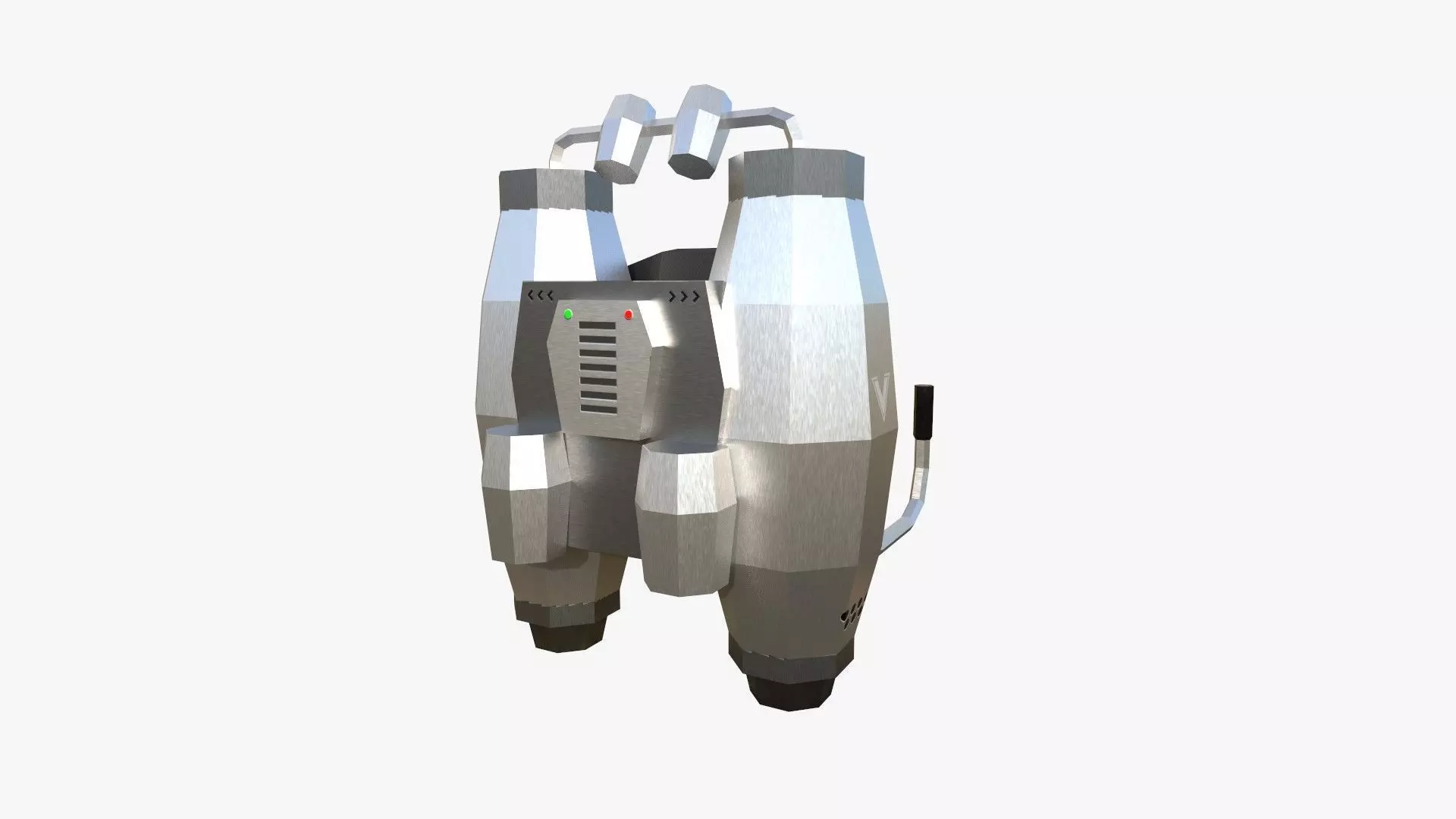Jetpack Low Poly A05 - SciFi Character Design Low-poly 3D model