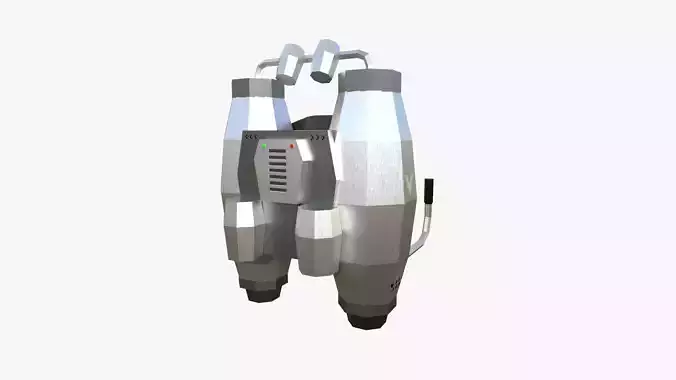Jetpack Low Poly A05 - SciFi Character Design Low-poly 3D model